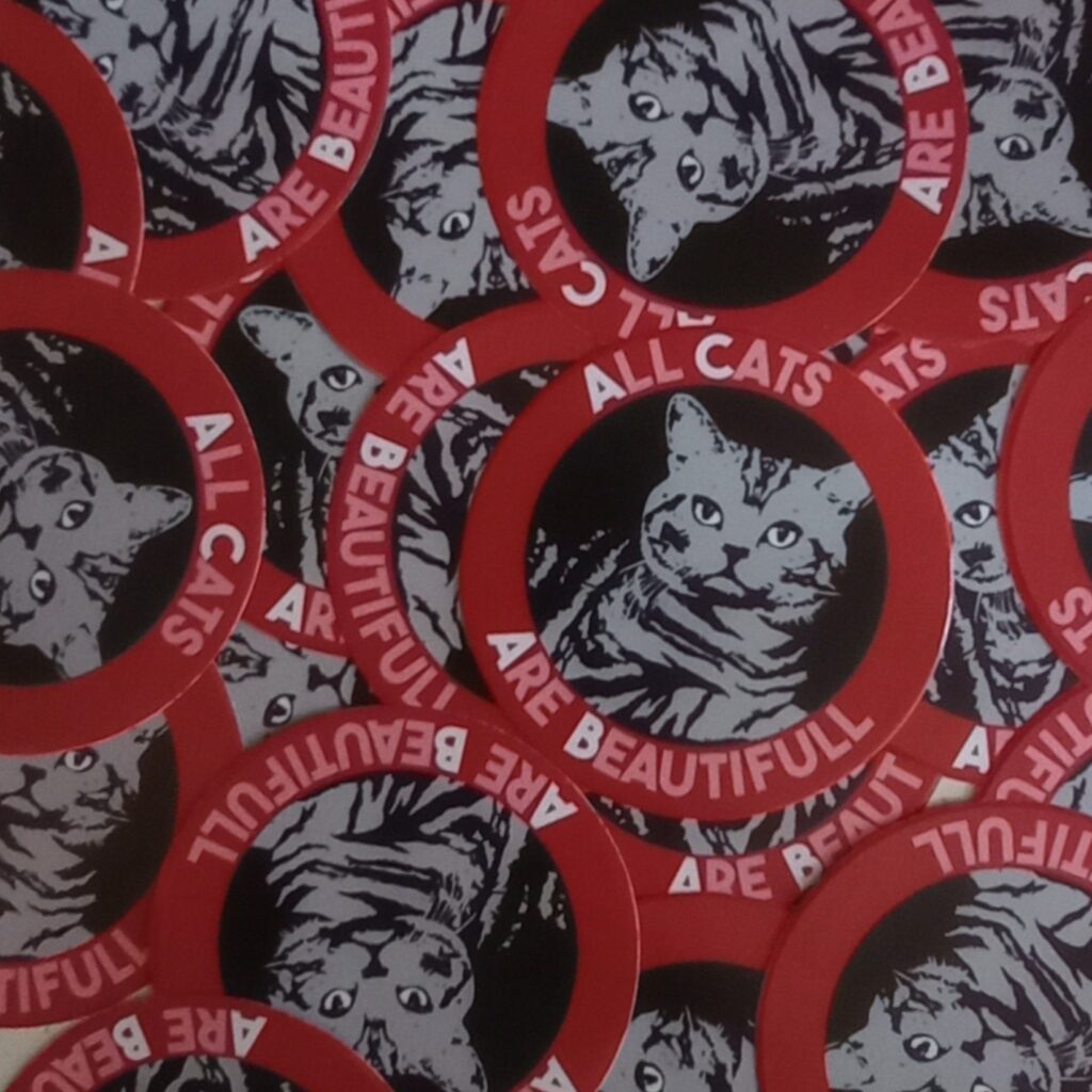 n°78 - All Cats Are Beautiful - Lot de 10 stickers