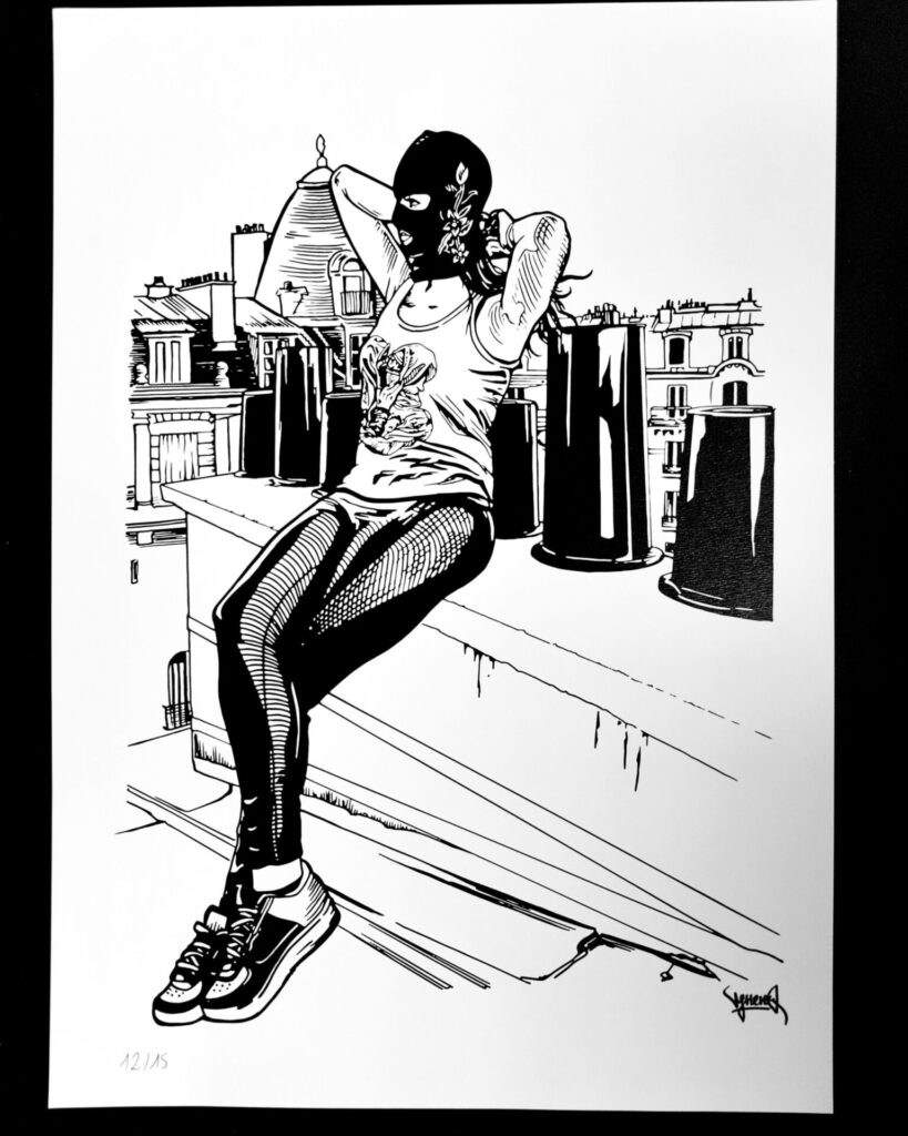Print "Sur les toits 1" par Veneno