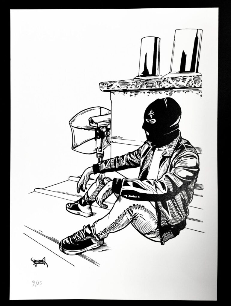 Print "Sur les toits 2" par Veneno