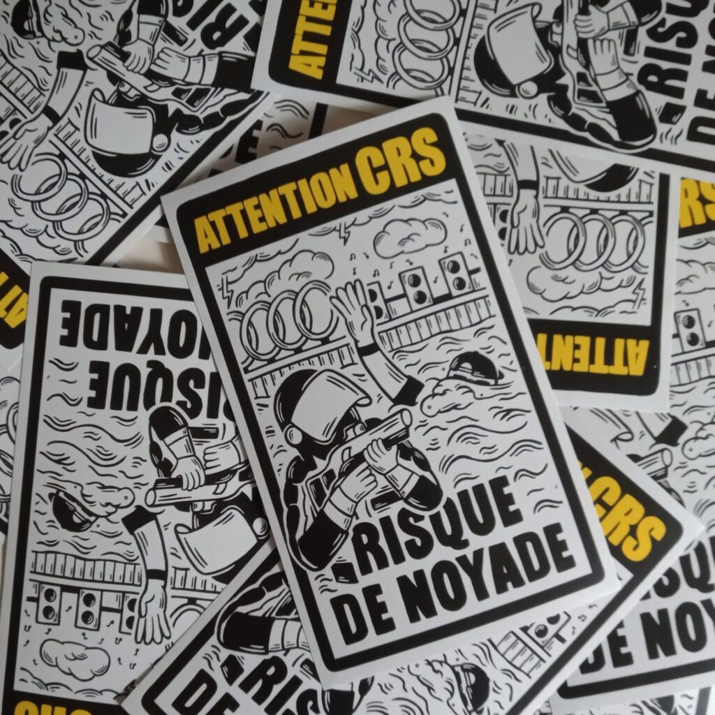 n°57 - CRS Risque de noyade - Lot de 10 stickers