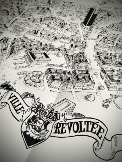 La carte Nantes ville révoltée par Le Chant du Cygne