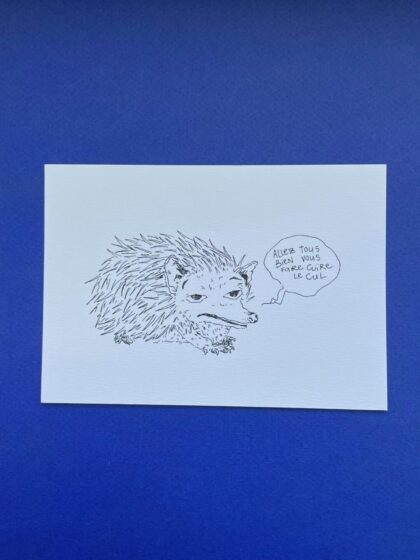 Carte postale "Cuire le cul " par Hervée