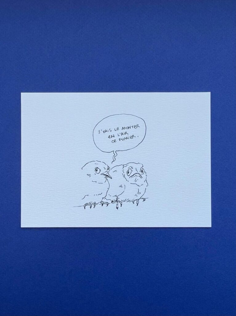 Carte postale "J’vais le monter en l’air" par Hervée