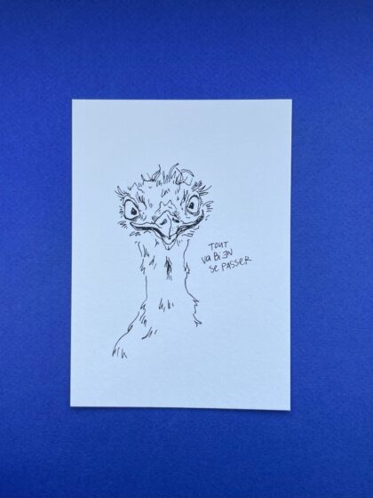 Carte postale "Tout va bien se passer" par Hervée