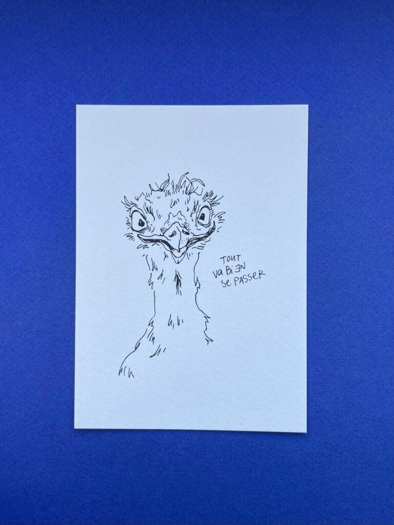Carte postale "Tout va bien se passer" par Hervée
