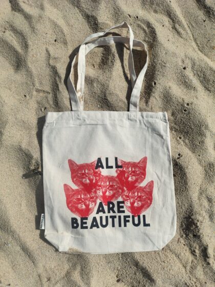 Tote bag "All Cats are beautiful" ROUGE