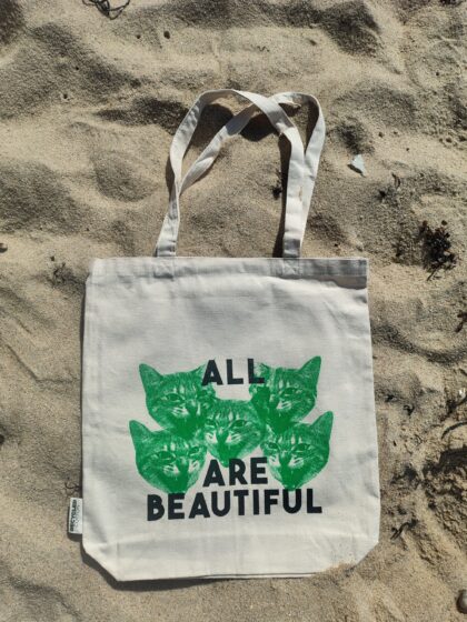 Tote bag "All Cats are beautiful" VERT
