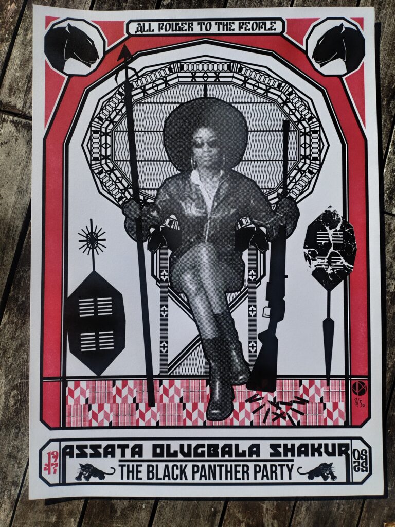 Affiche " Assata Shakur " par Jean-Marc